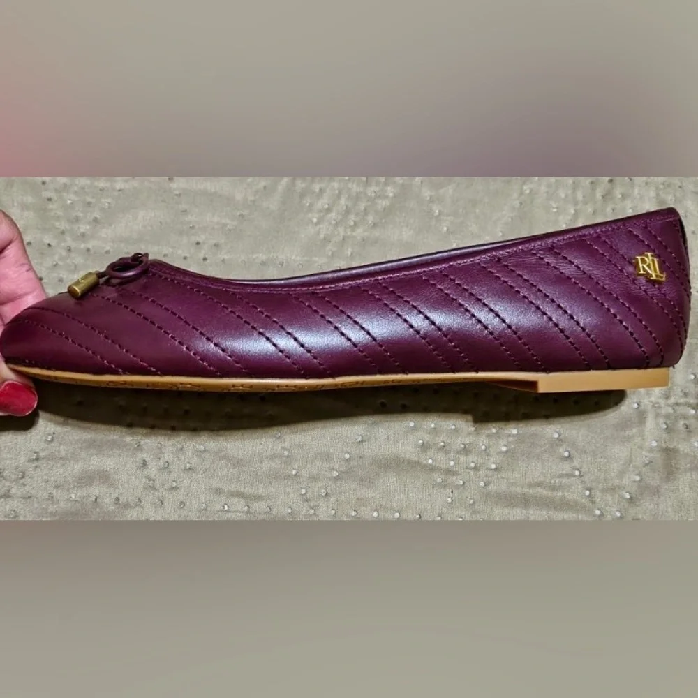 NEW Ralph Lauren Jayna Ballet Flats - Red US 7